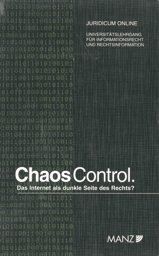 Chaos Control : Wien, 25./26. Mai 2000 : Tagungsbeiträge