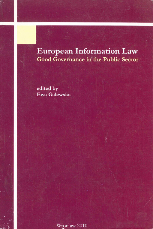 European information law : good governance in the public sector