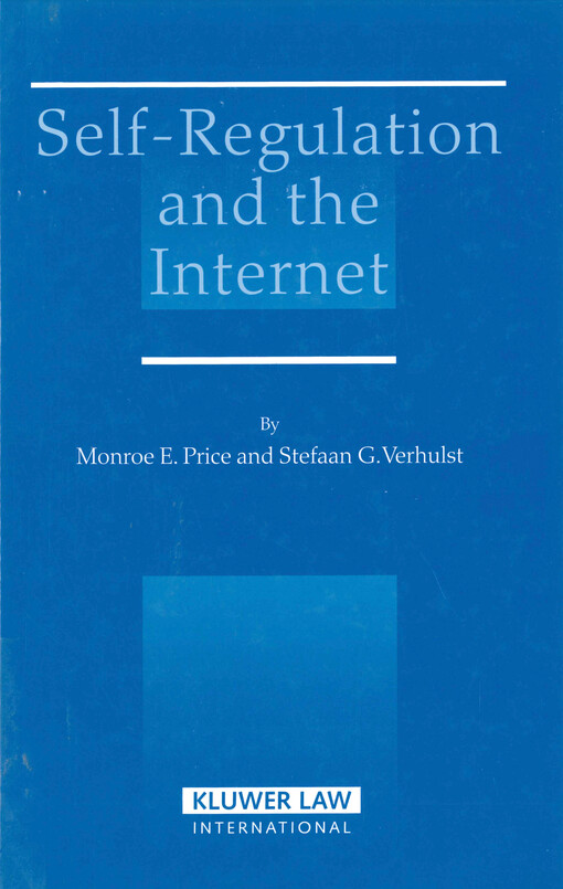 Self-regulation and the internet