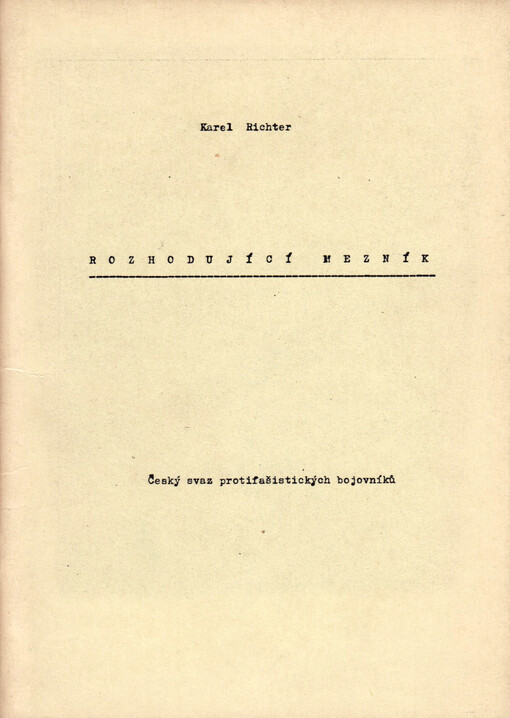 Rozhodující mezník : (rok 1943 - rok převratných událostí)