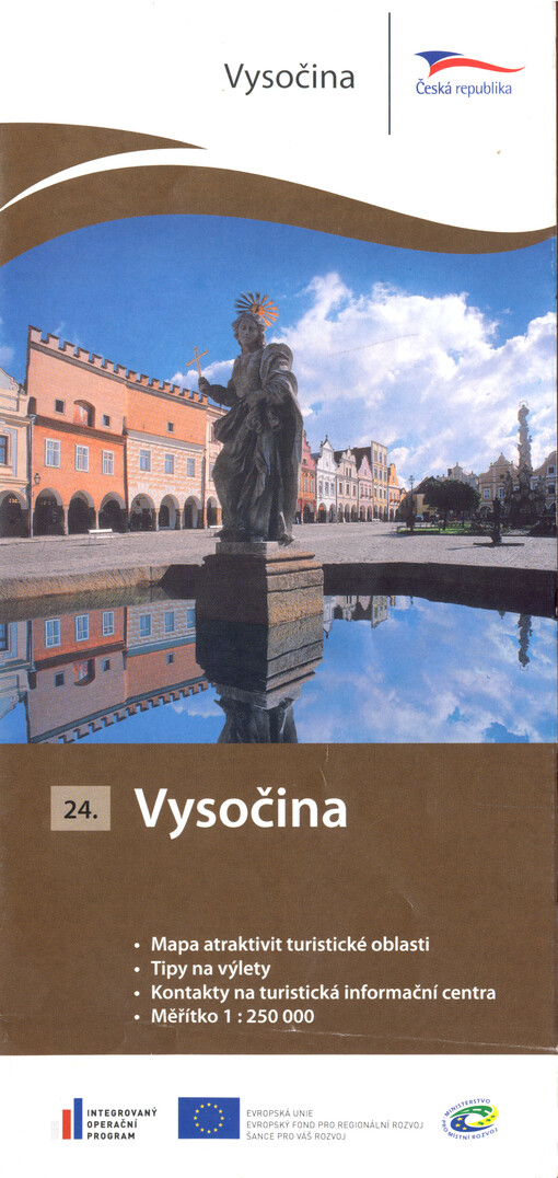 Vysočina mapa atraktivit turistické oblasti