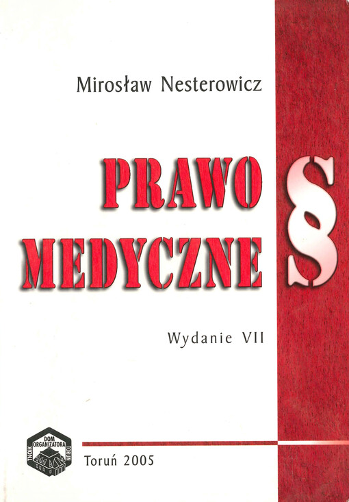 Prawo medyczne : prawa pacjenta i obowiązki lekarza, odpowiedzialność cywilna lekarza, odpowiedzialność cywilna pielęgniarki, położnej, personelu medycznego, odpowiedzialność cywilna zakładu opieki zdrowotnej, odpowiedzialność gwarancyjna i ubezpieczeniowa, Akty prawne