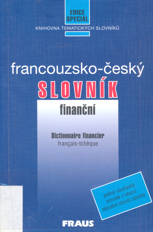 Francouzsko-český finanční slovník