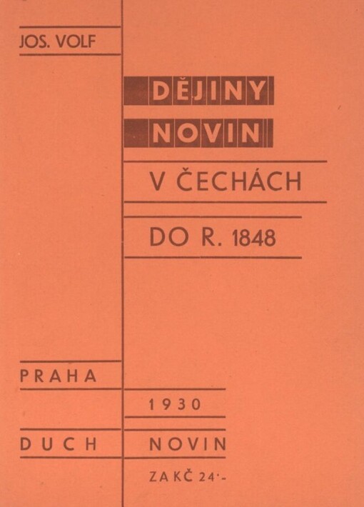 Dějiny novin v Čechách do r. 1848