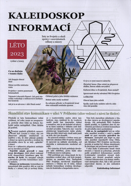Kaleidoskop informací : listy ze Svojetic a okolí - zprávy v souvislostech - odkazy a názory