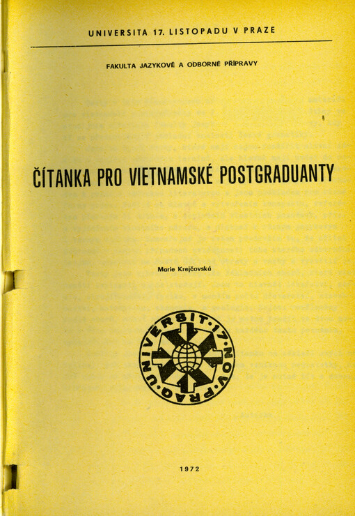 Čítanka pro vietnamské postgraduanty