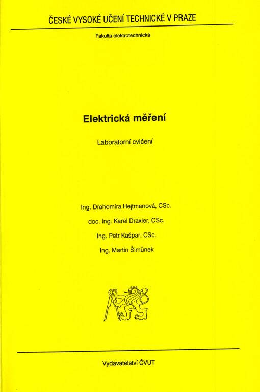 Elektrická měření : laboratorní cvičení