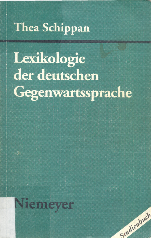Lexikologie der deutschen Gegenwartssprache