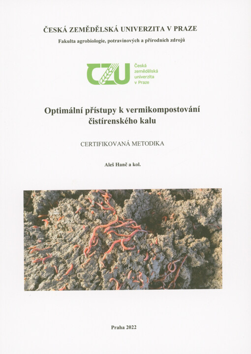 Optimální přístupy k vermikompostování čistírenského kalu