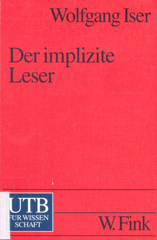 Der implizite Leser : Kommunikationsformen des Romans von Bunyan bis Beckett