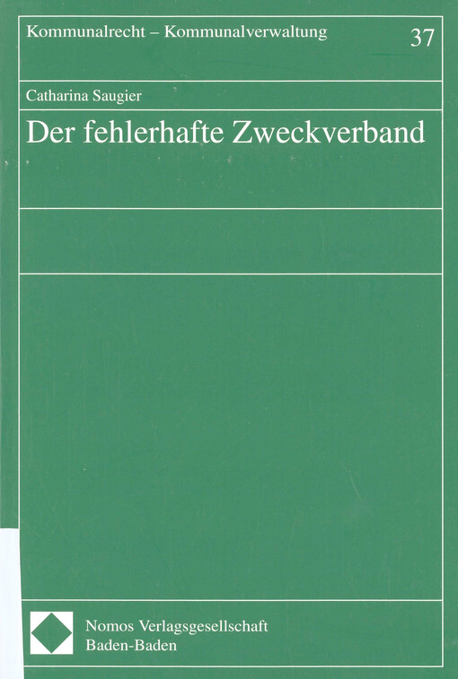 Der fehlerhafte Zweckverband