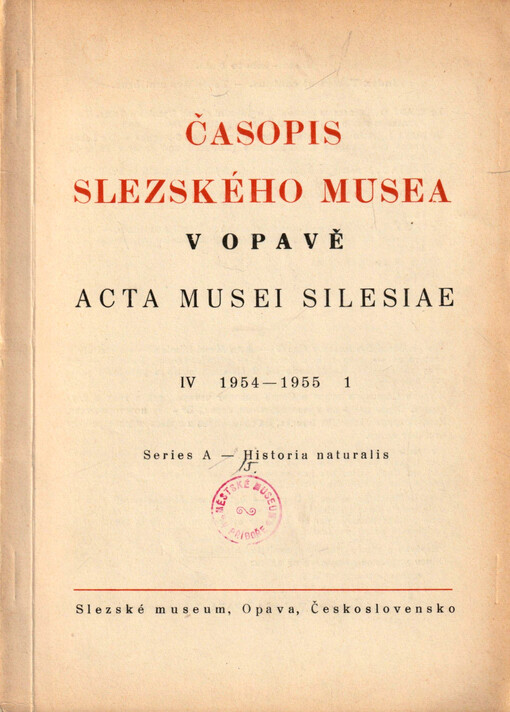 Časopis Slezského muzea. A, Vědy přírodní