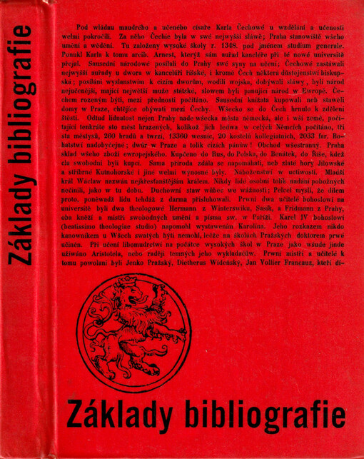 Základy bibliografie : vysokošk. učebnice