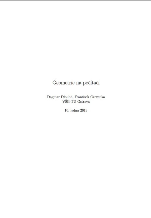 Geometrie na počítači