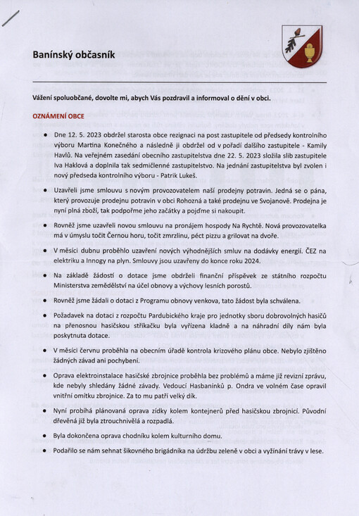 Banínský občasník