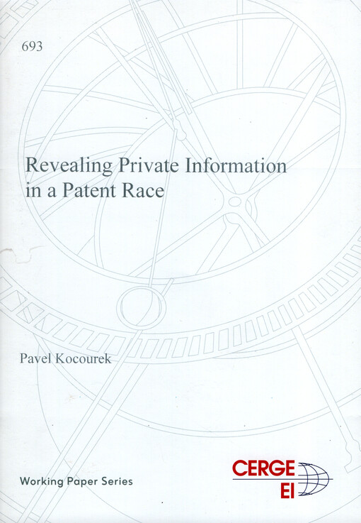 Revealing private information in a patent race