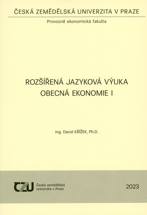 Rozšířená jazyková výuka Obecná ekonomie I