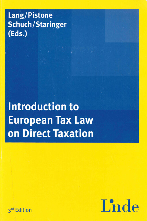 Introduction to European tax law on direct taxation