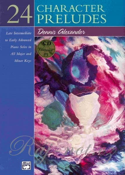 24 character preludes late intermediate to early advanced piano solos in all Major and Minor keys