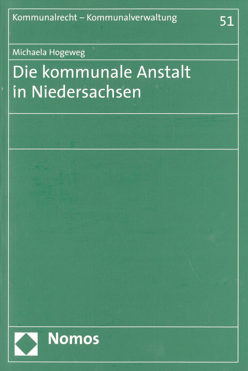 Die kommunale Anstalt in Niedersachsen