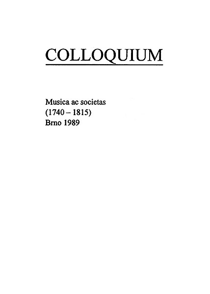 Colloquium Musica ac societas (1740 - 1815)