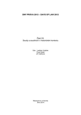 Dny práva 2013 – Days of Law 2013