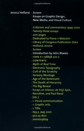 Screen : essays on graphic design, new media, and visual culture