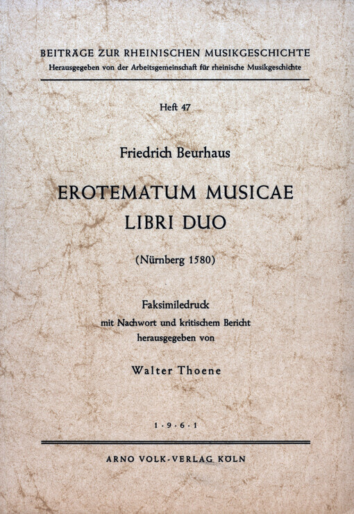 Erotematum musicae libri duo (Nürnberg 1580)