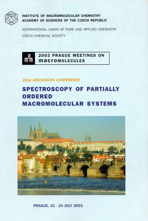 Spectroscopy of partially ordered macromolecular systems.