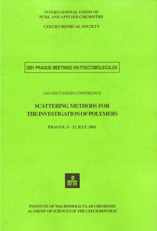 Scattering methods for the investigation of polymers.