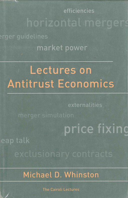 Lectures on antitrust economics