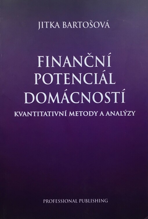 Finanční potenciál domácností :kvantitativní metody a analýzy