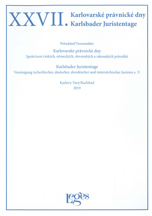 XXVII. Karlovarské právnické dny