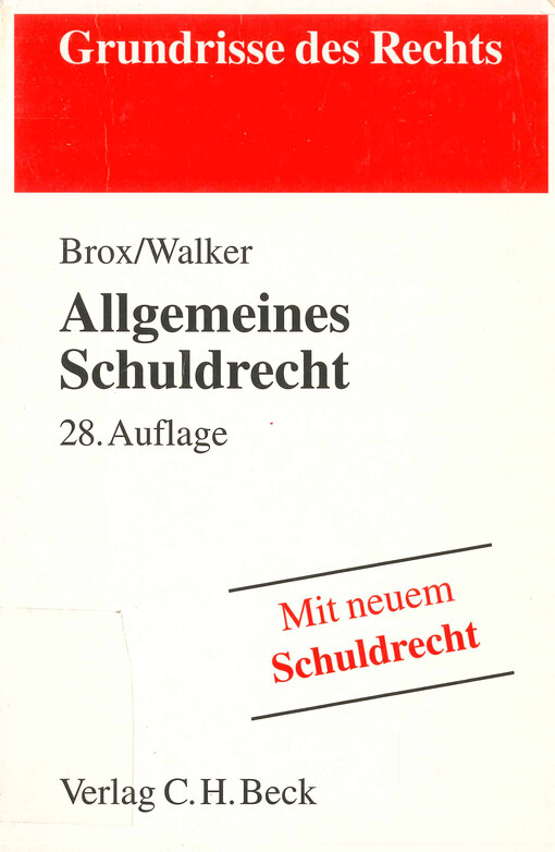Allgemeines Schuldrecht