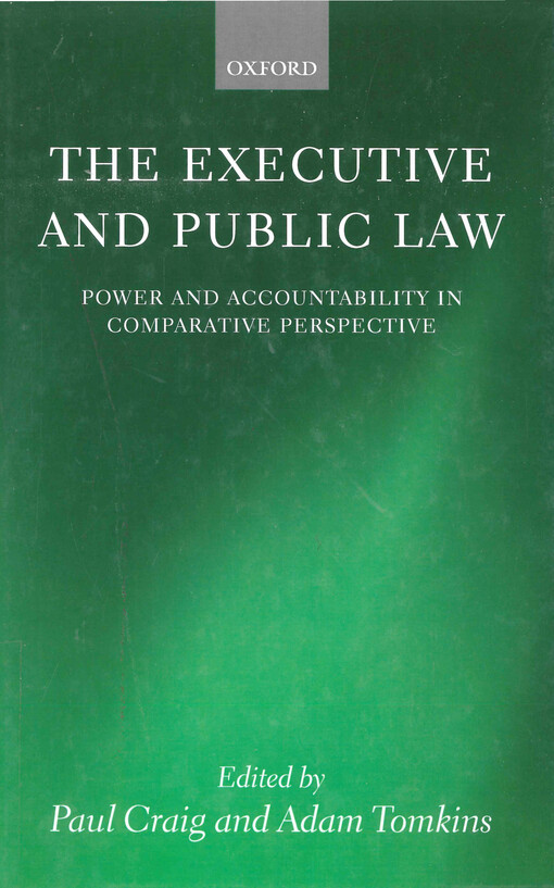The executive and public law : power and accountability in comparative perspective