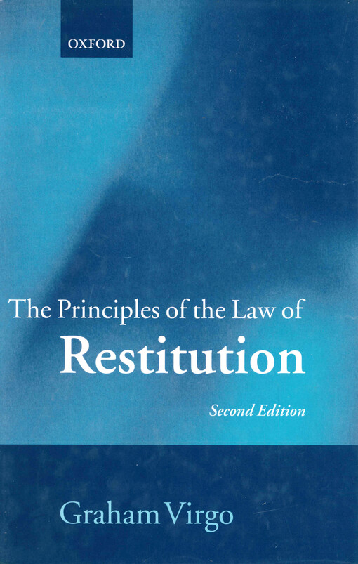 The principles of the law of restitution