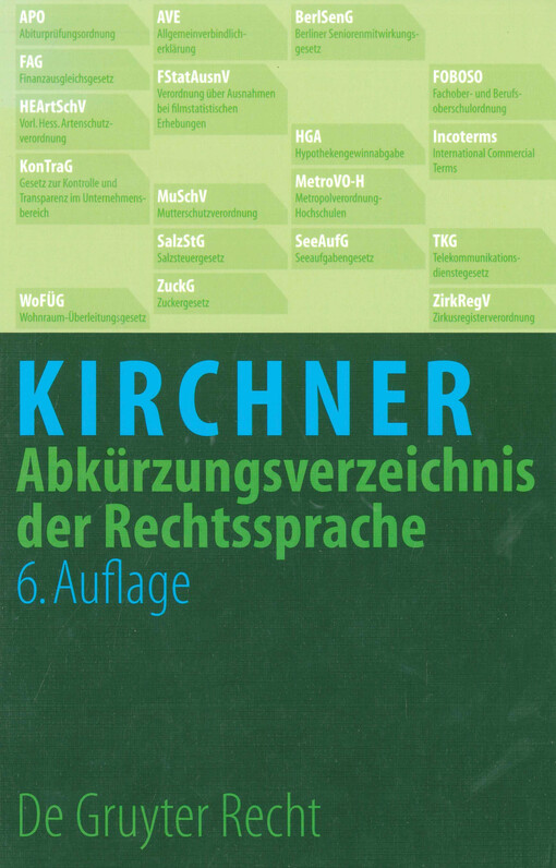 Abkürzungsverzeichnis der Rechtssprache
