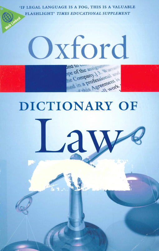 A dictionary of law