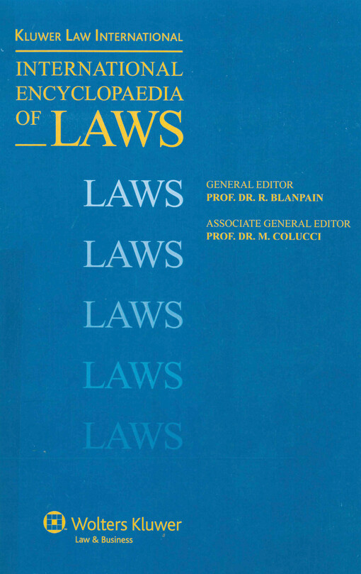 International encyclopaedia of laws. Contracts. Suppl. 58, Czech Republic