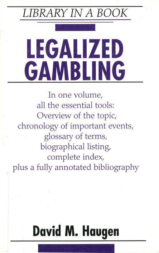 Legalized gambling