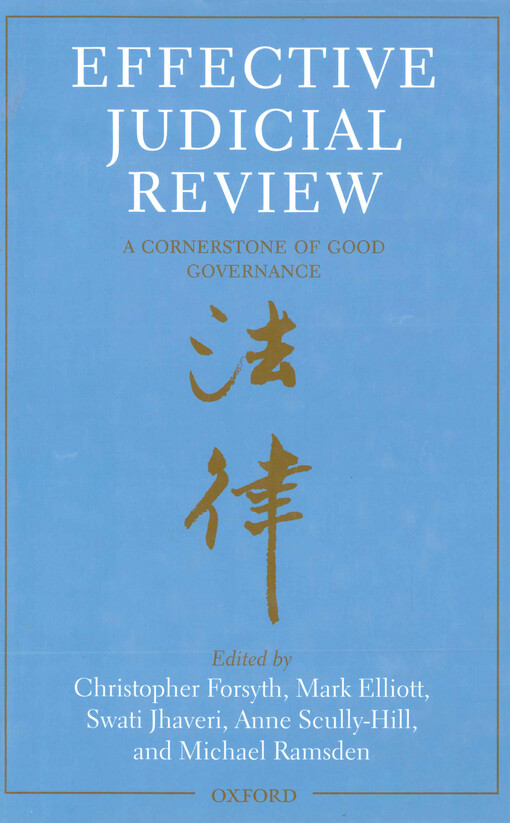 Effective judicial review : a cornerstone of good governance