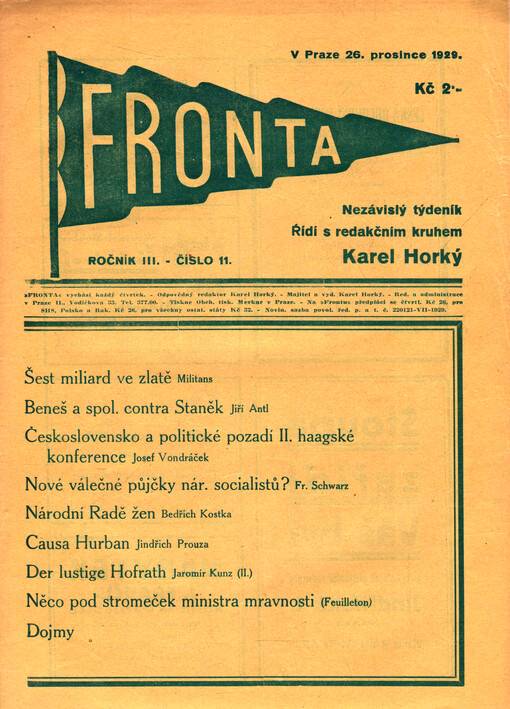  11 (26. prosince 1929)