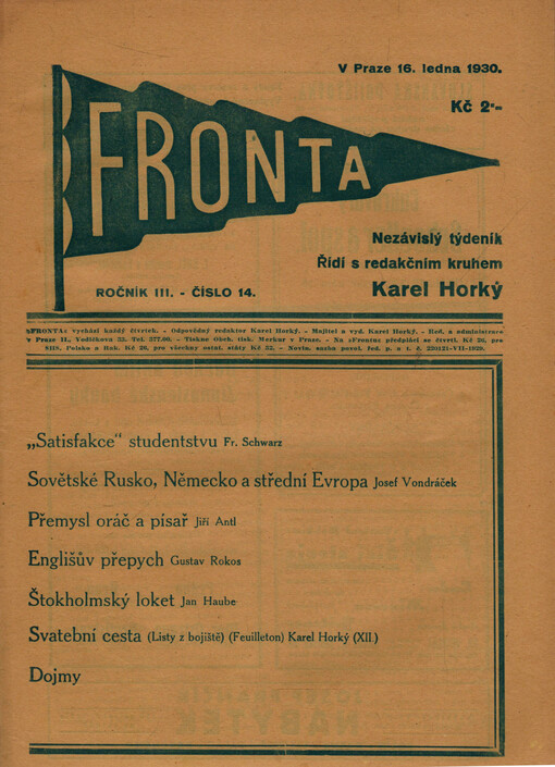  14 (16. ledna 1930)
