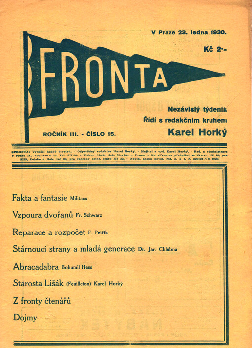  15 (23. ledna 1930)