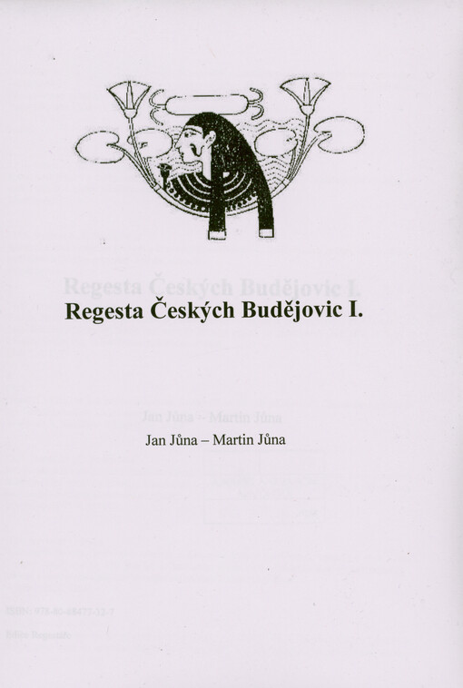 Regesta Českých Budějovic I.