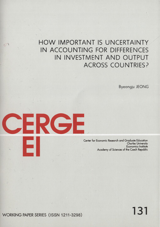 How important is uncertainty in accounting for differences in investment and output across countries