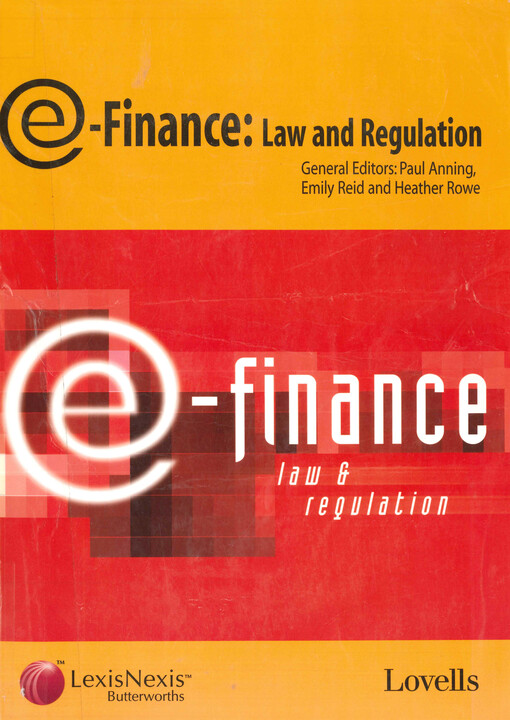 E-finance: law and regulation