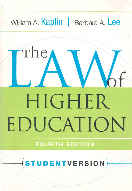 The law of higher education : student version