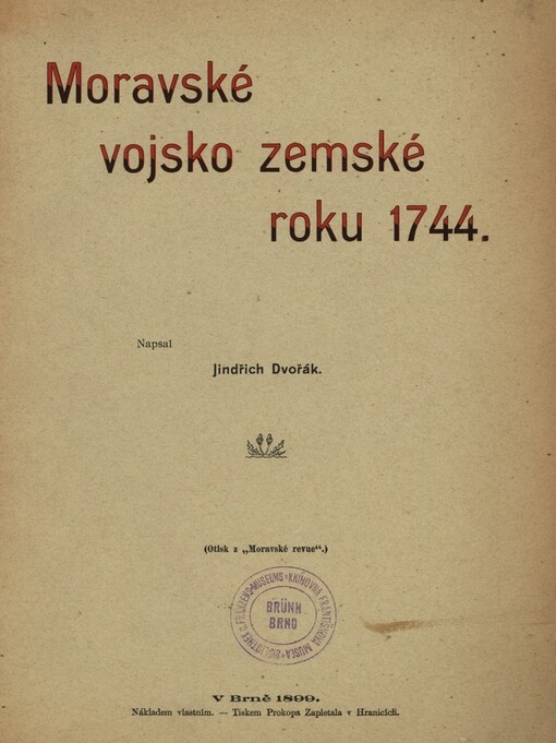 Moravské vojsko zemské roku 1744