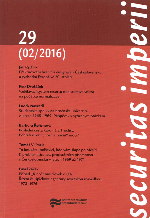 Securitas imperii : sborník k problematice bezpečnostních služeb